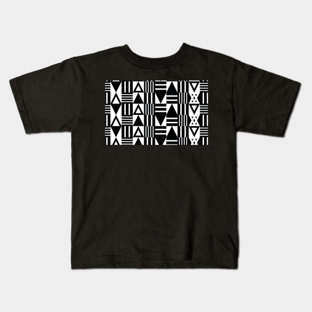 Black and White Africa Kids T-Shirt by Krobilad